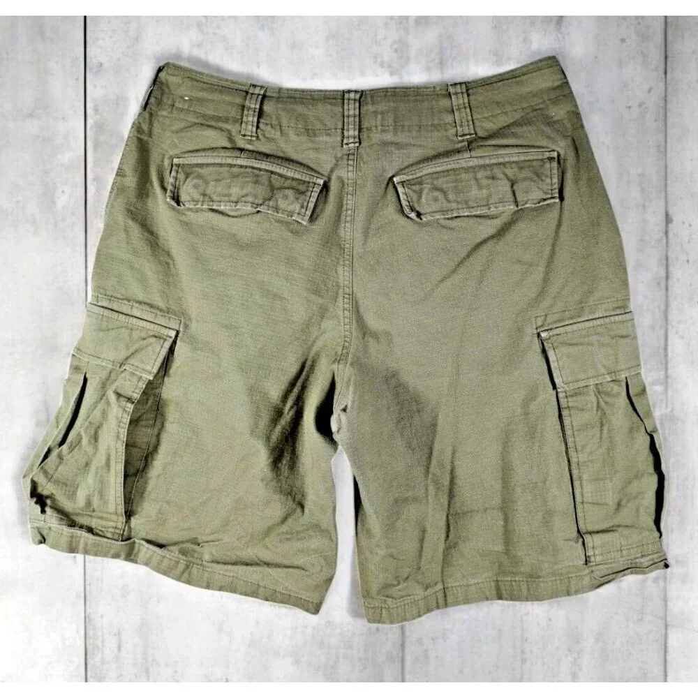 Nike SB Cargo Shorts Men's Size 32 Green Ripstop Utility Skateboarding Shorts